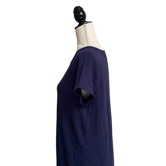 Boden Navy Gray Colorblock Cotton T-Shirt Dress Size 8R Casual Minimalist - Picture 5 of 11